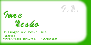 imre mesko business card